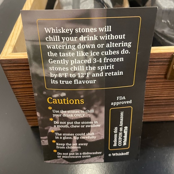 Whiskoff Drink Gift Set w/ Wooden Box - Picture 11 of 13